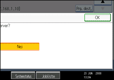 Illustration af skærmen på betjeningspanelet