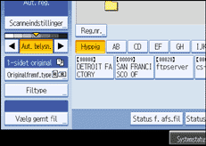 Illustration af sk&aelig;rmen p&aring; betjeningspanelet