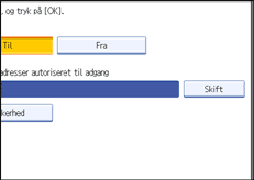 Illustration af sk&aelig;rmen p&aring; betjeningspanelet