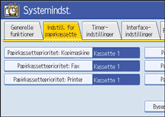 Illustration af sk&aelig;rmen p&aring; betjeningspanelet