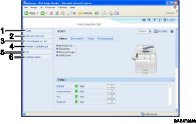 Billede af sk&aelig;rm med nummerangivelser