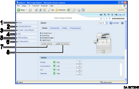 Billede af sk&aelig;rm med nummerangivelser