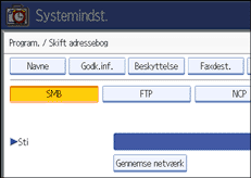 Illustration af sk&aelig;rm p&aring; betjeningspanel