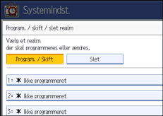 Illustration af sk&aelig;rm p&aring; betjeningspanel