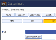 Illustration af sk&aelig;rm p&aring; betjeningspanel