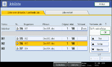 Illustration af betjeningspanelets sk&aelig;rmbillede