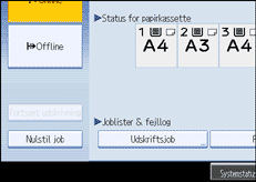 Illustration af sk&aelig;rm p&aring; betjeningspanelet