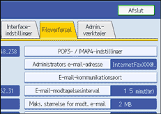 Illustration af sk&aelig;rm p&aring; betjeningspanel