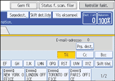 Illustration af sk&aelig;rm p&aring; betjeningspanel