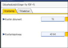 Illustration af sk&aelig;rm p&aring; betjeningspanel