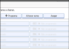 Imagem do ecrã do painel de operação