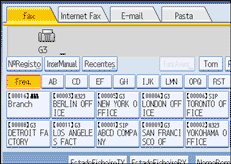 Ilustração do ecrã do painel de operação