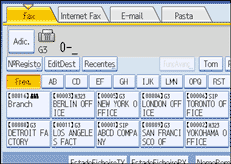 Ilustração do ecrã do painel de operação