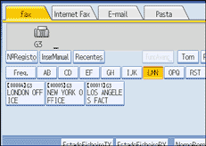 Ilustração do ecrã do painel de operação