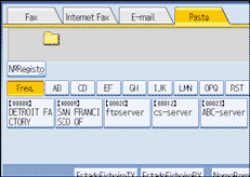 Ilustração do ecrã do painel de operação