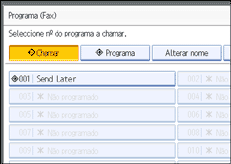 Ilustração do ecrã do painel de operação