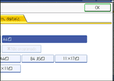 Ilustração do ecrã do painel de operação