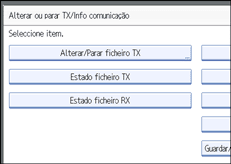 Ilustração do ecrã do painel de operação