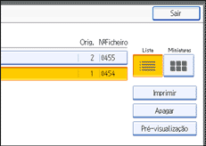 Ilustração do ecrã do painel de operação
