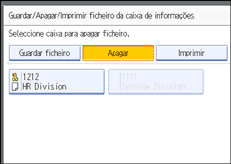 Ilustração do ecrã do painel de operação