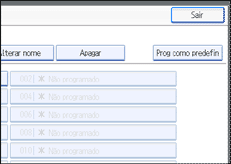 Ilustração do ecrã do painel de operação