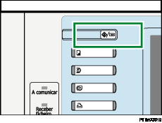 Imagem da tecla Ferramentas do utilizador/Contador