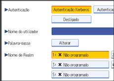 Ilustração do ecrã do painel de operação