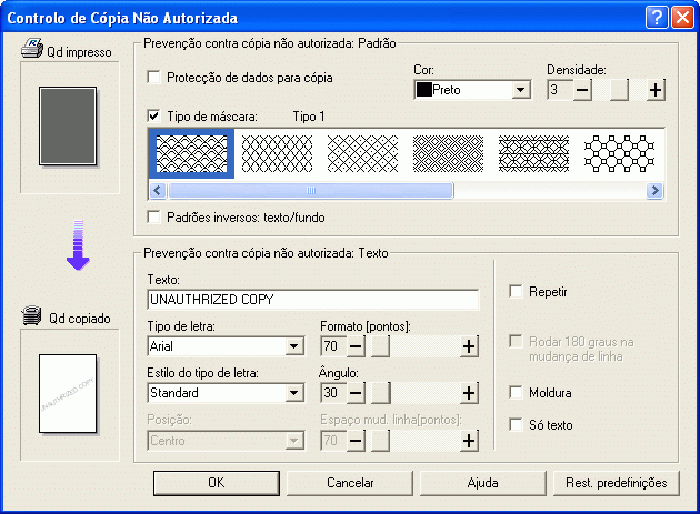 Imagem do ecrã do driver