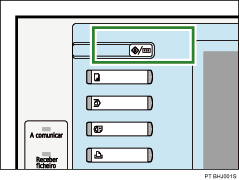 Imagem da tecla Ferramentas do utilizador/Contador