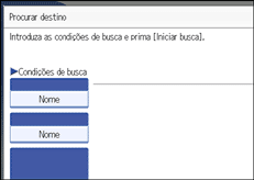 Ilustração do ecrã do painel de operação