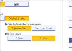 Ilustração do ecrã do painel de operação