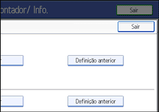Imagem do ecrã do painel de operações.