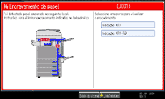 Imagem do ecrã do painel de operações.