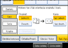 Ilustracja ekranu panela operacyjnego