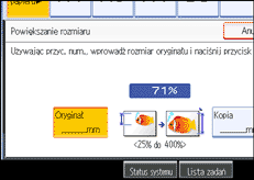 Ilustracja ekranu panela operacyjnego