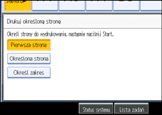 Ilustracja ekranu panela operacyjnego