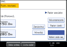Ilustracja ekranu panela operacyjnego