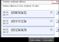 Ilustracja ekranu panela operacyjnego