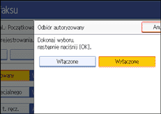 Ilustracja ekranu panela operacyjnego