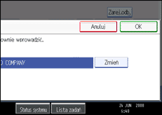 Ilustracja ekranu panela operacyjnego