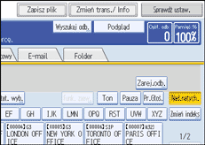 Ilustracja ekranu panela operacyjnego