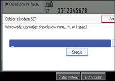 Ilustracja ekranu panela operacyjnego