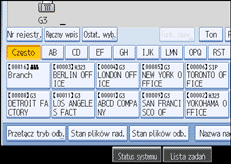 Ilustracja ekranu panela operacyjnego