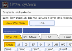 Ilustracja ekranu panela operacyjnego