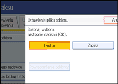 Ilustracja ekranu panela operacyjnego