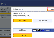 Ilustracja ekranu panela operacyjnego