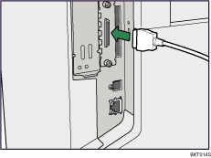 ilustracja przedstawiajca podczanie kabla interfejsu IEEE 1284