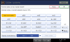 Ilustracja ekranu panela operacyjnego