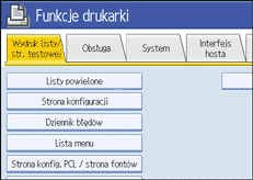 Ilustracja ekranu panela operacyjnego