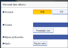 Ilustracja ekranu panelu operacyjnego